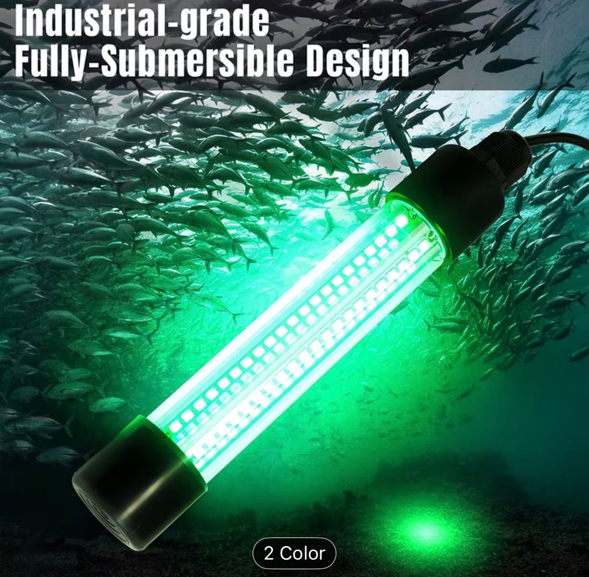 Green Glow Underwater Fishing Light – Dock + Boat Ready (Fresh & Saltwater)