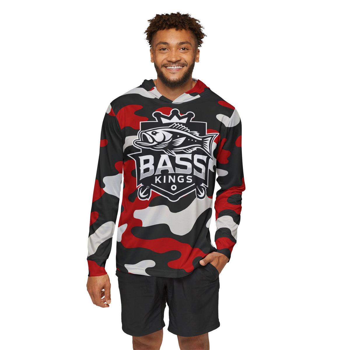 Georgia Inspired Camo Men's Fishing UPF Shirt (Hoodie)