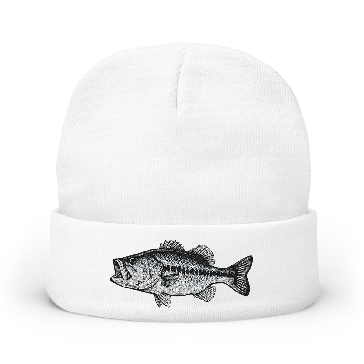 Largemouth Fishing Embroidered Beanie