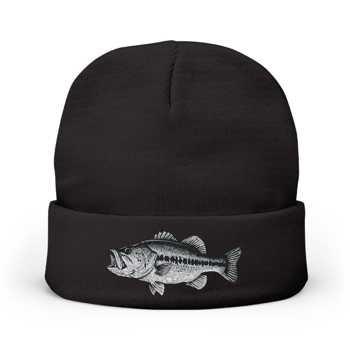 Largemouth Fishing Embroidered Beanie