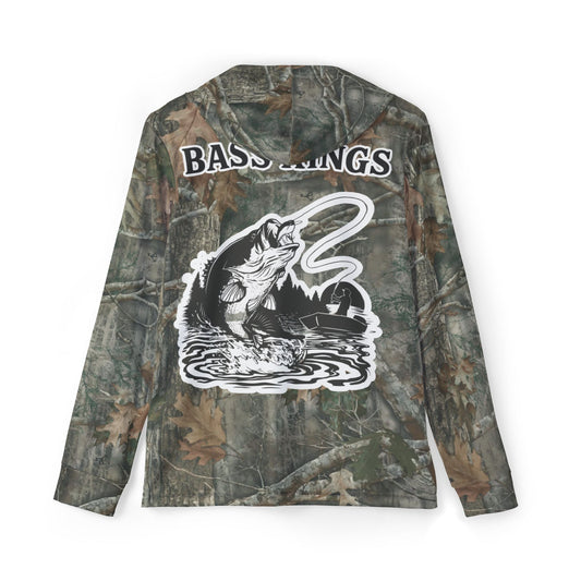 Bass Fishing Camo Long Sleeve Performance Fishing Shirt