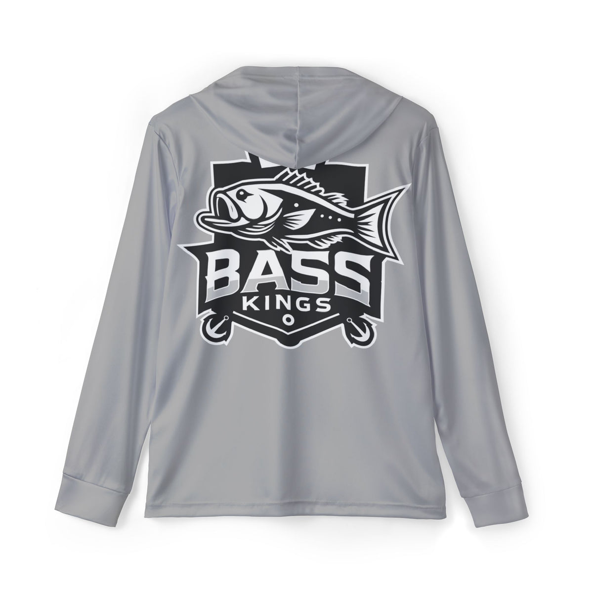 Silver Men's Fishing UPF Shirt (Hoodie)