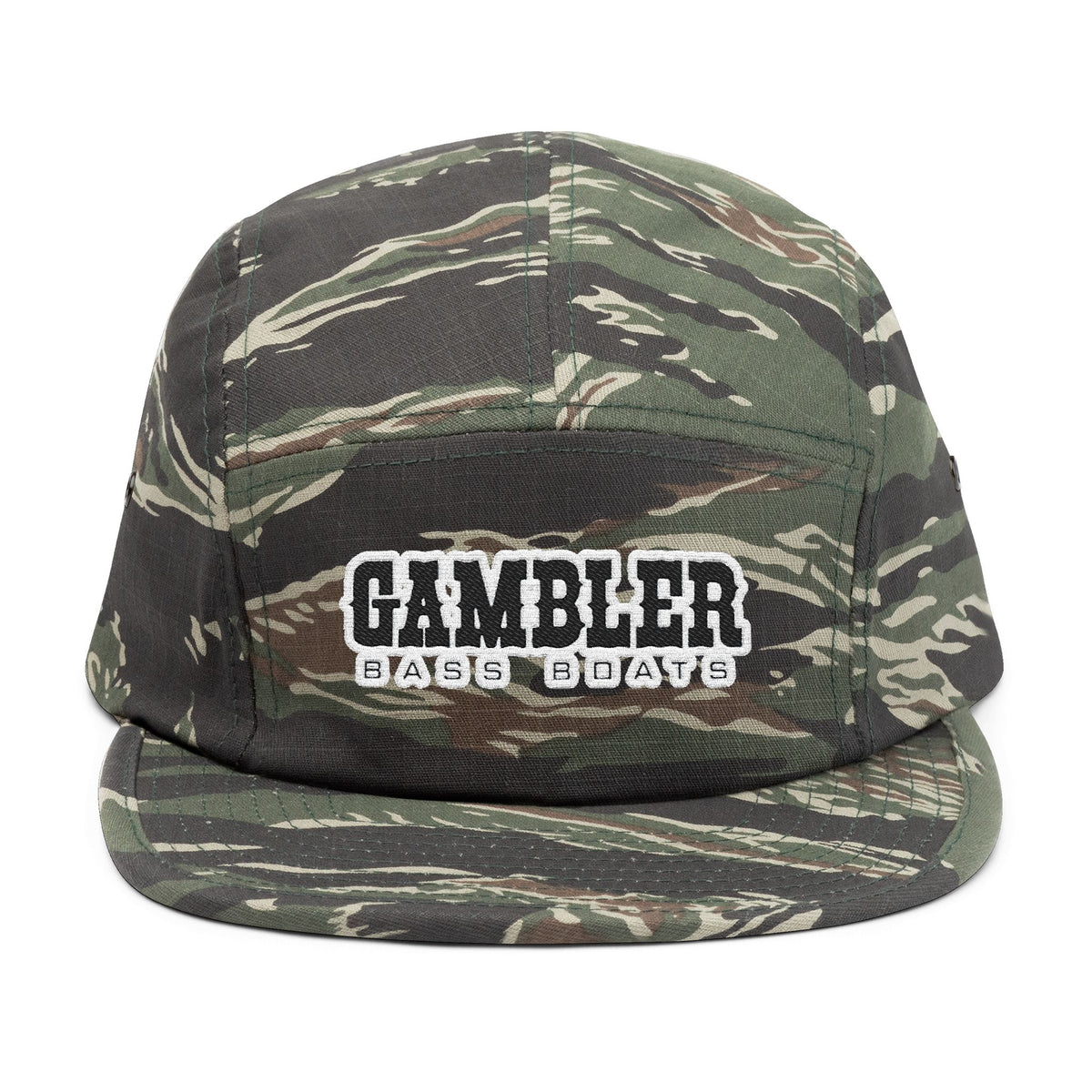 Gambler Camo Embroidered 5 Panel Cap
