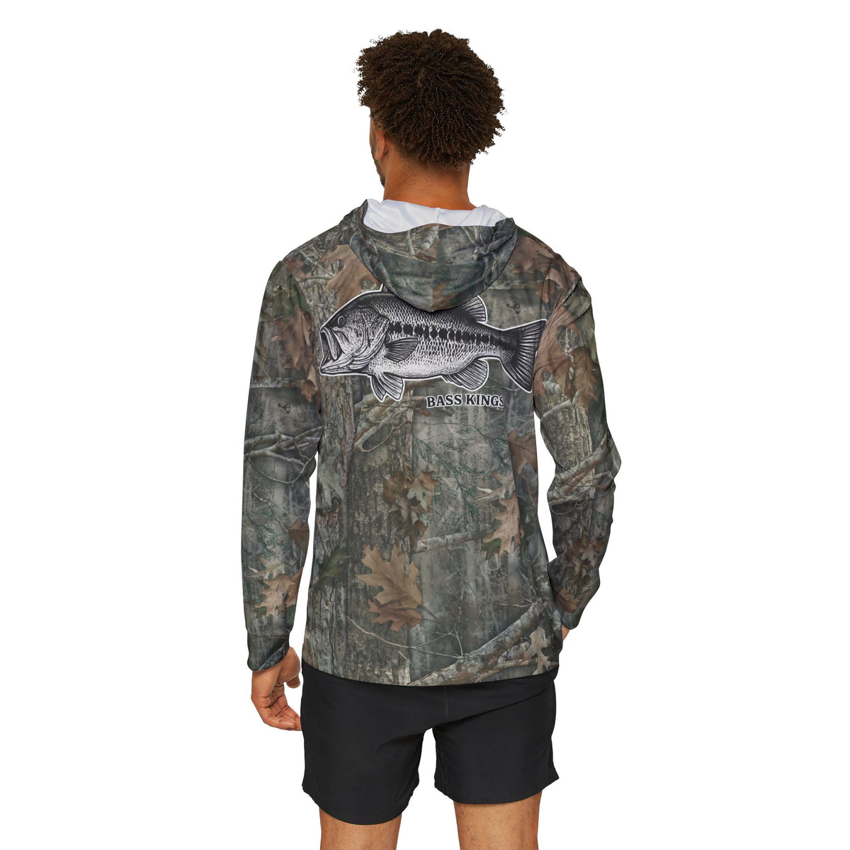 Bass Fishing Camo Long Sleeve Performance Fishing Shirt
