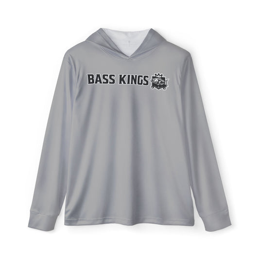 Silver Men's Fishing UPF Shirt (Hoodie)