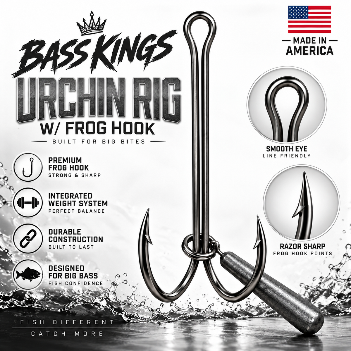 Weighted Urchin Frog Hook Rig