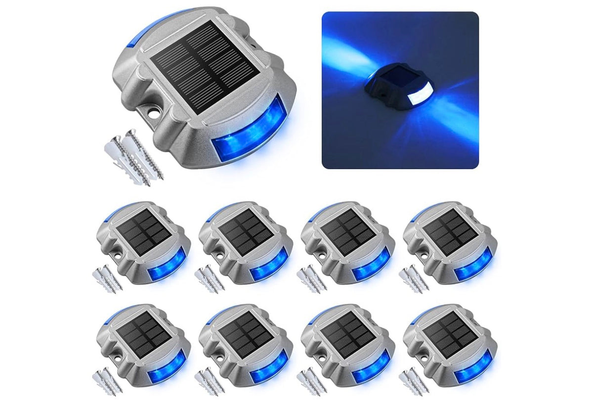 Solar Dock & Deck Lights – Blue, Green & White LED