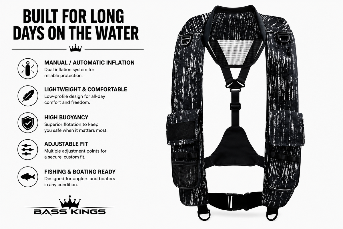 Premium Inflatable Fishing & Boating Life Jacket – Manual/Automatic Lightweight PFD