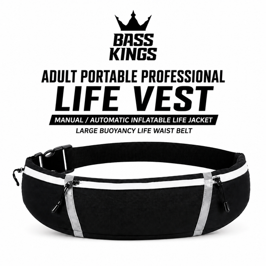 Inflatable Boating Life Vest – Adult Manual/Automatic PFD Waist Belt