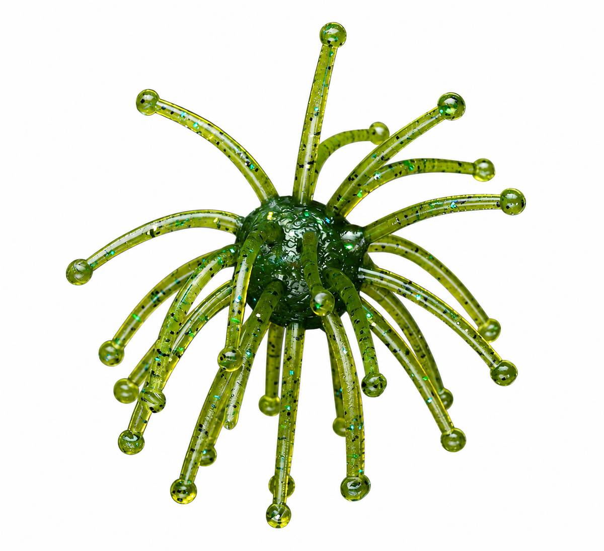 13MM Floating Urchin – Approx. 2.5-Inch Overall Spread – Green Pumpkin Shad (2-Pack)