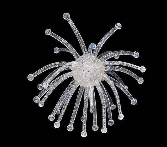 13MM Floating Urchin – Approx. 2.5-Inch Overall Spread – White Shad (2-Pack)