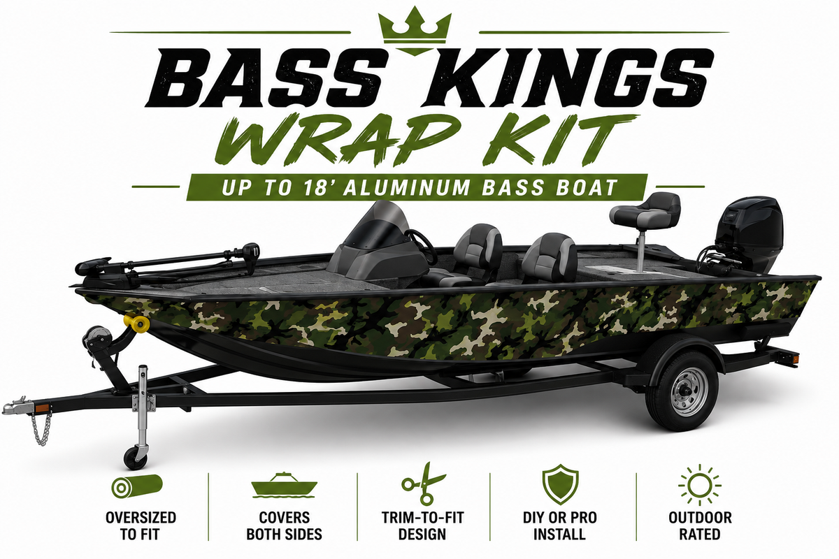18’ Aluminum Bass Boat Wrap Kit – Tracker Pro Team 175, Ranger RT178, Xpress & More