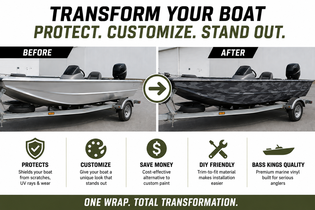 18’ Aluminum Bass Boat Wrap Kit – Tracker Pro Team 175, Ranger RT178, Xpress & More