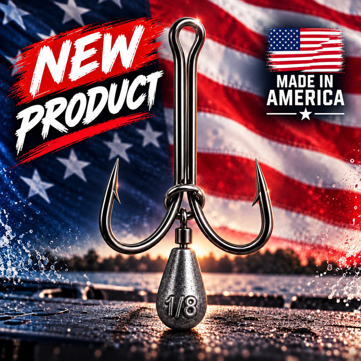 Teardrop Urchin Hook Weighted Rig