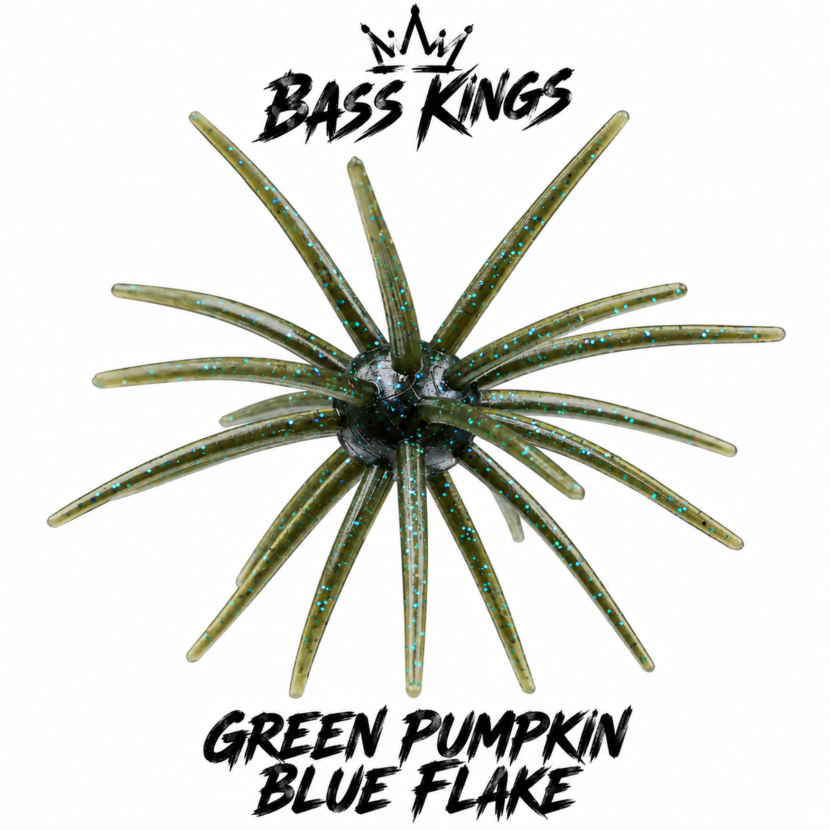 Bass Kings 19MM Floating Urchin – Green Pumpkin Blue Flake