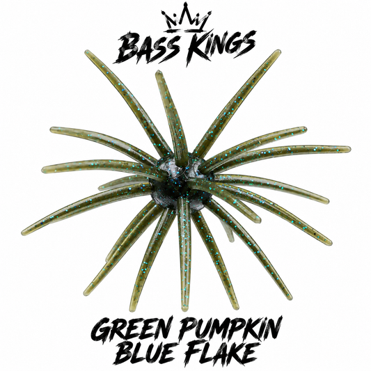 Bass Kings 19MM Floating Urchin – Green Pumpkin Blue Flake