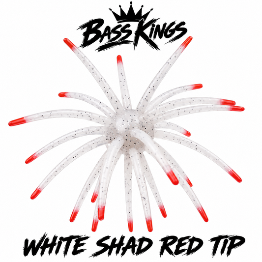 Bass Kings 19MM Floating Urchin – White Shad Red Tip